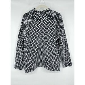 T By Talbots Asymmetrical Cross Stitch Lightweight Sweatshirt Size Large Petite